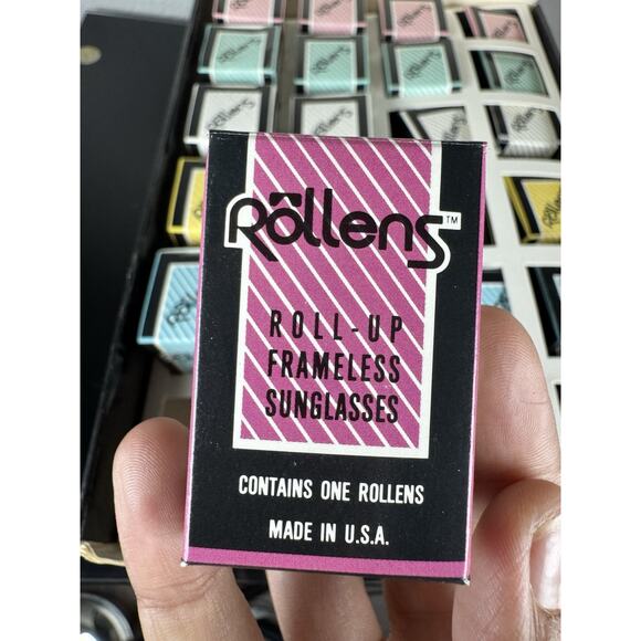 VTG Rollens Roll-Up Frameless Sunglasses 48 Pair Store Display NOS Deadstock 80s main image 6